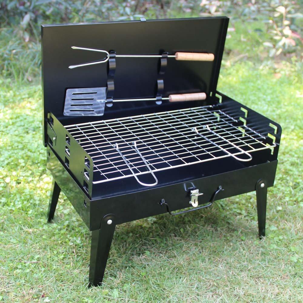 Stainless Steel Briefcase Style Barbecue Grill Toaster (Medium Black) - Happy Price - Image 5