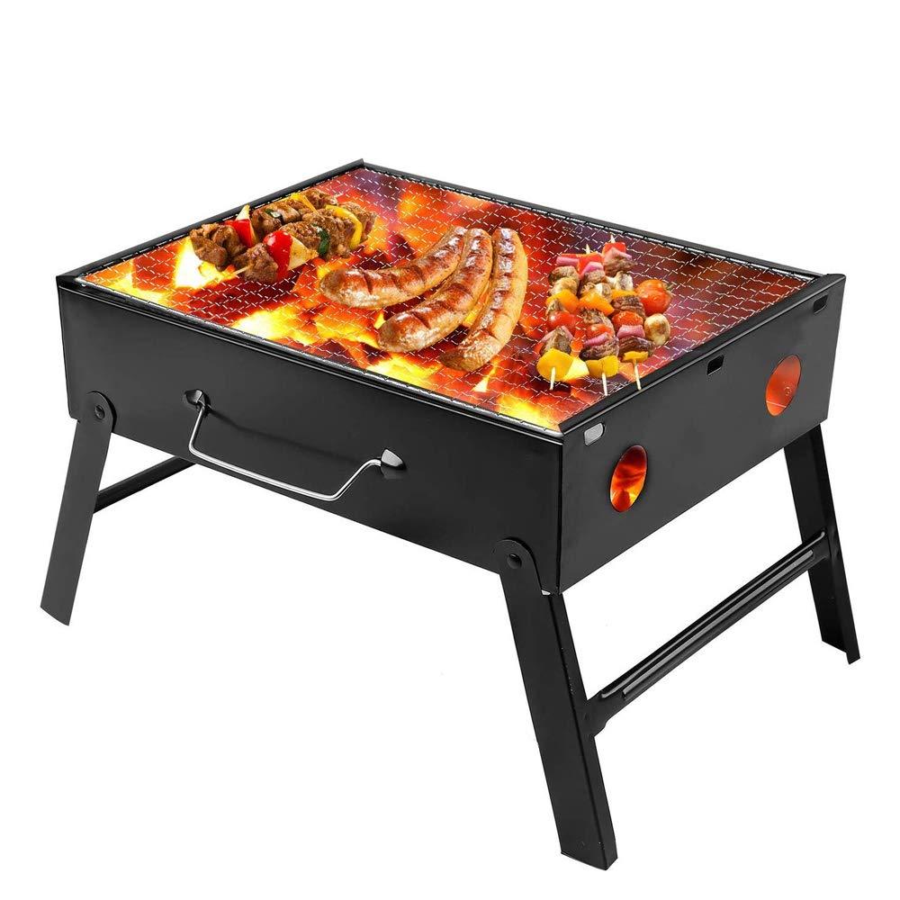 Folding Barbeque Charcoal Grill Oven (Black Carbon Steel) - Happy Price - Image 4