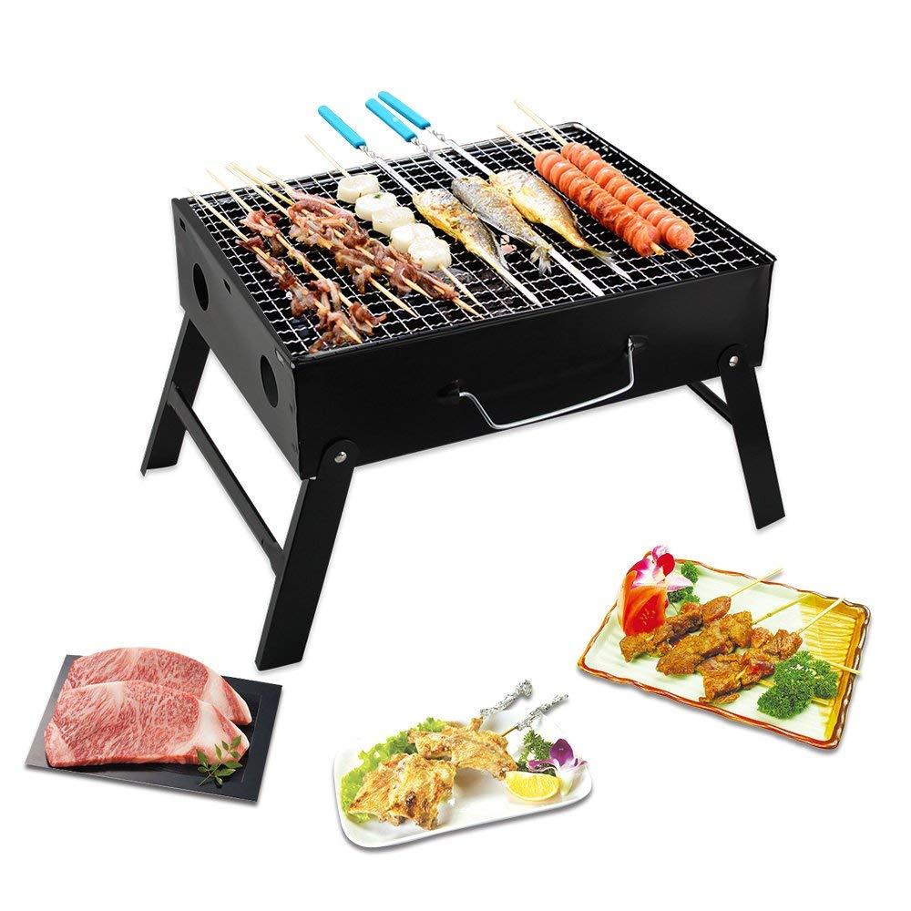 Folding Barbeque Charcoal Grill Oven (Black Carbon Steel) - Happy Price - Image 5