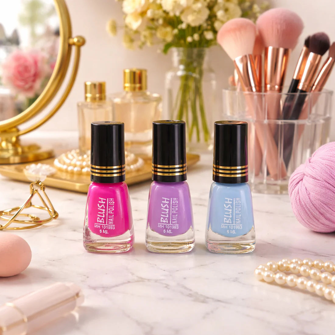 Blush Matt Mini Nail Polish (Mix Color  6 Ml  1 Pc)