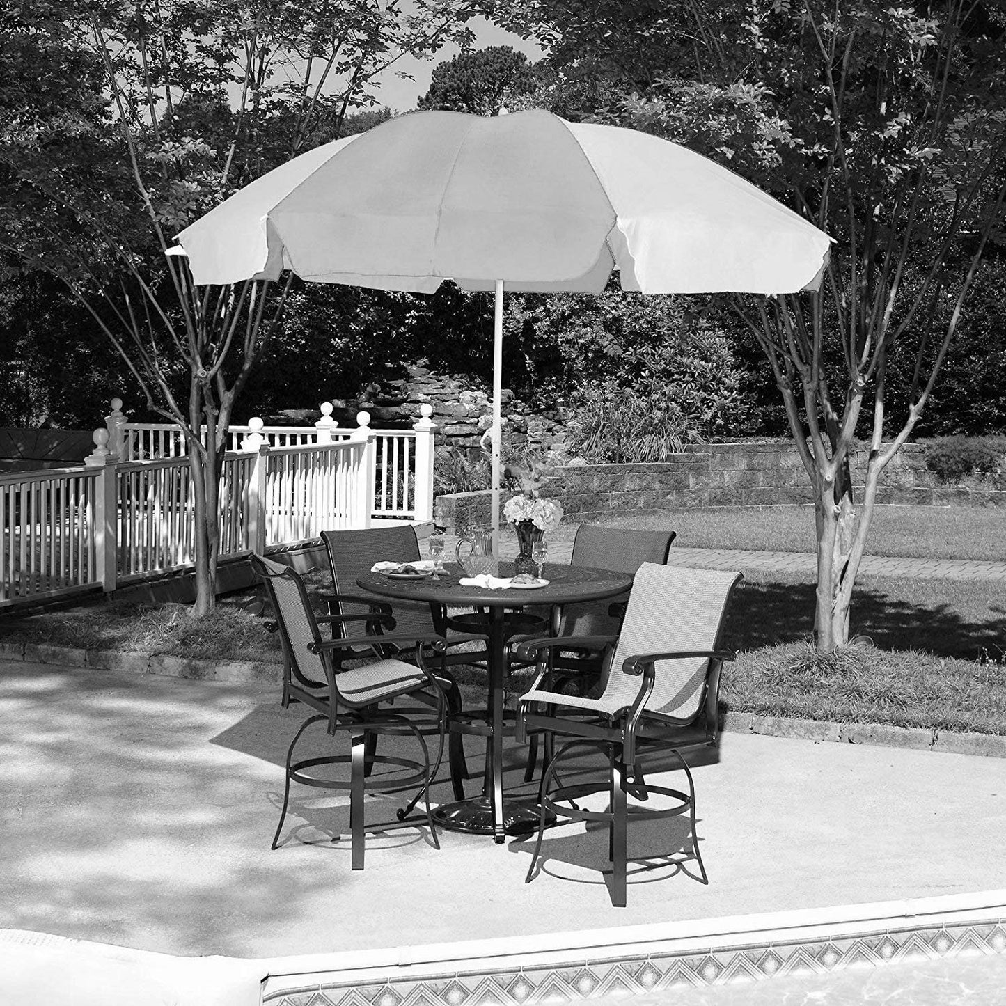 Polyester Garden Umbrella for Beach & Lawn - Waterproof Sun Protection (1pc)