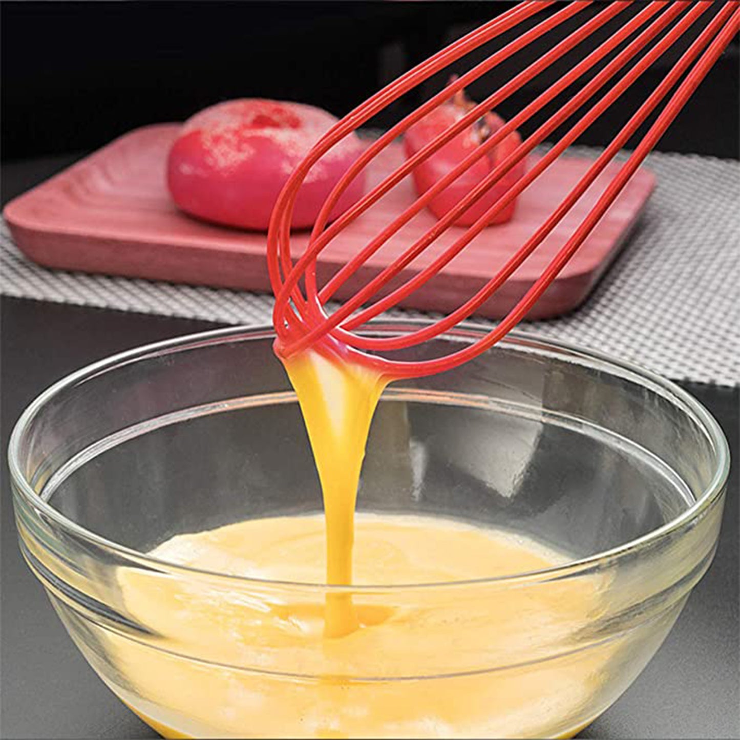 Manual Whisk Mixer Silicone Whisk Cream Whisk Flour Mixer Rotary Egg Mixer Kitchen Baking Tool. - Happy Price - Image 3