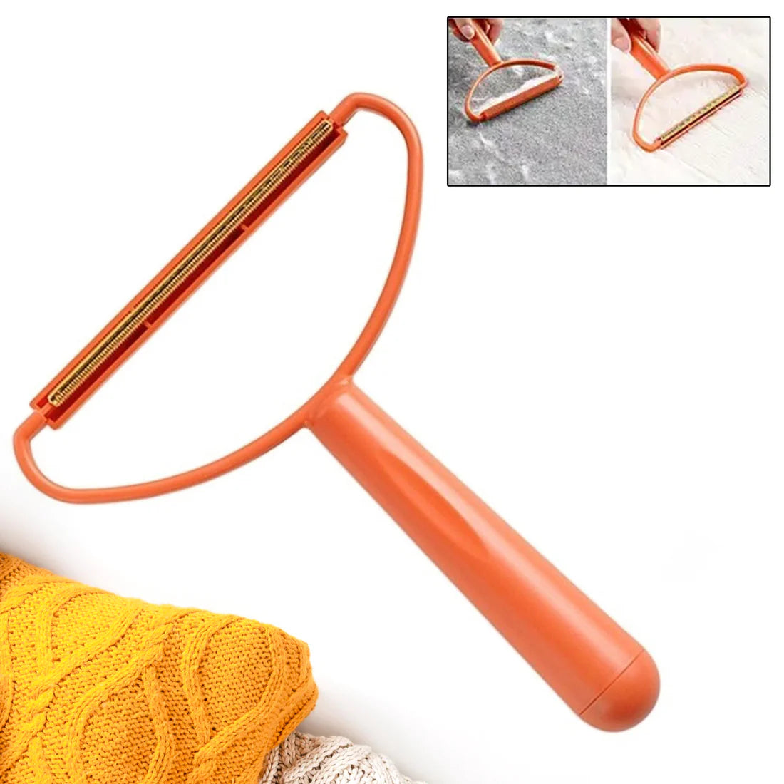2-in-1 Portable Fabric Lint Remover & Sweater Comb with Long Handle (1 Pc) - Happy Price - Image 3