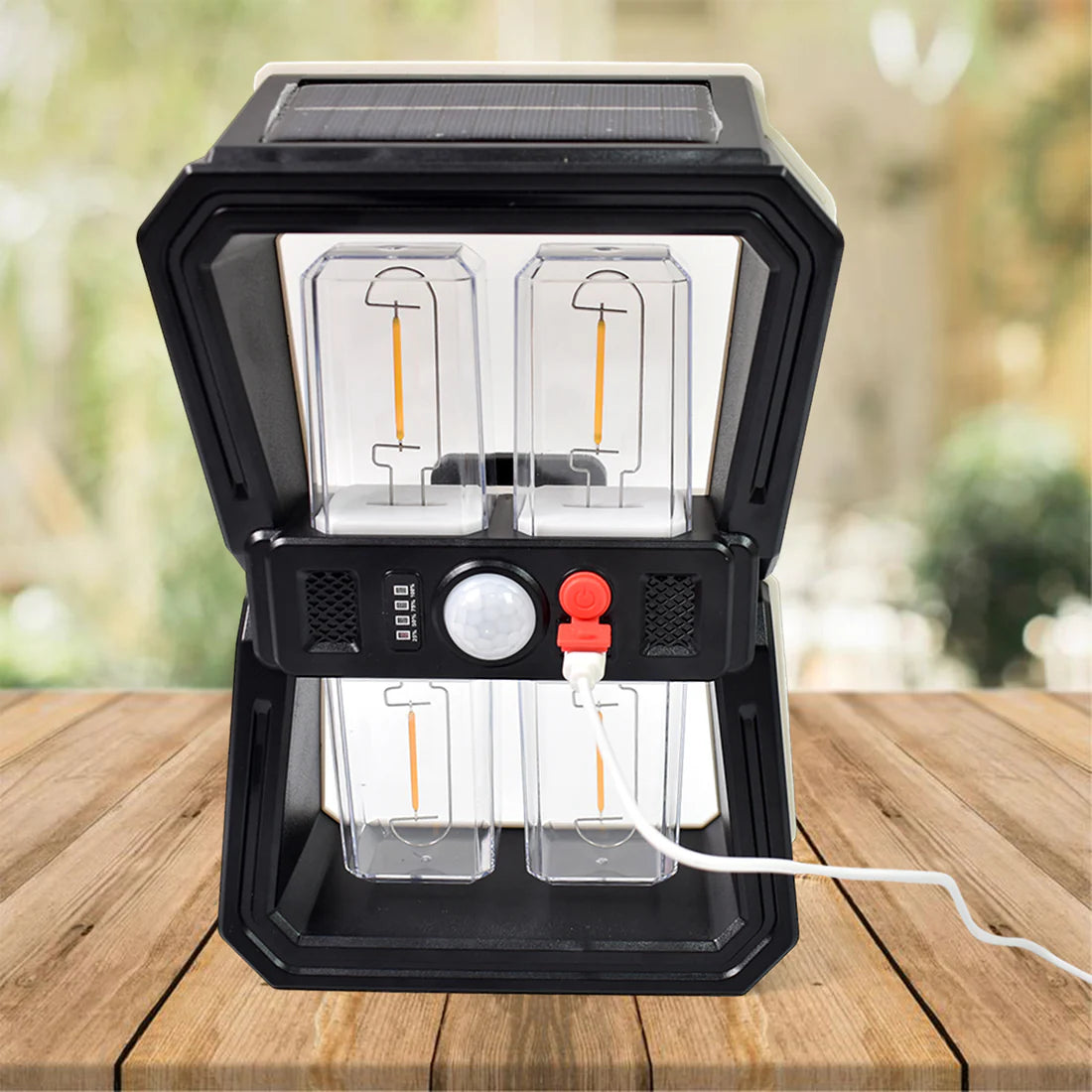 Solar Wall Light with Motion Sensor & 3 Light Modes (1 Pc)