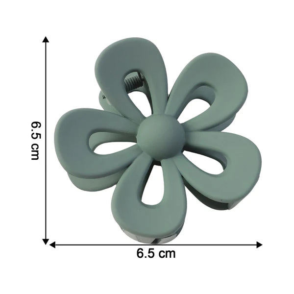 Matte Finish Floral Hair Claw Clip (1 Pc) - Elegant Flower Design - Happy Price - Image 4