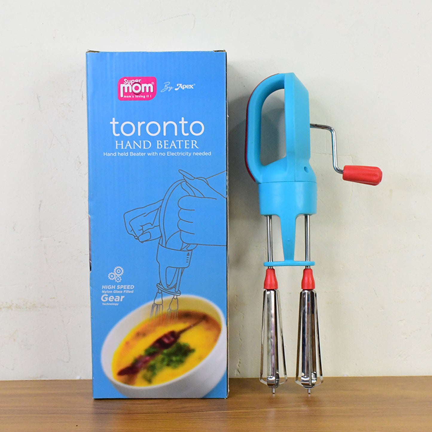 Manual Hand Beater with Dual Stainless Steel Whisks - 1 Pc - Happy Price - Image 7