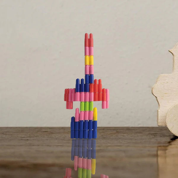 Bullet Shaped Building Blocks for Kids - Creative Construction Toy Set (Approx 88 Pcs) - Great Price - Image 1