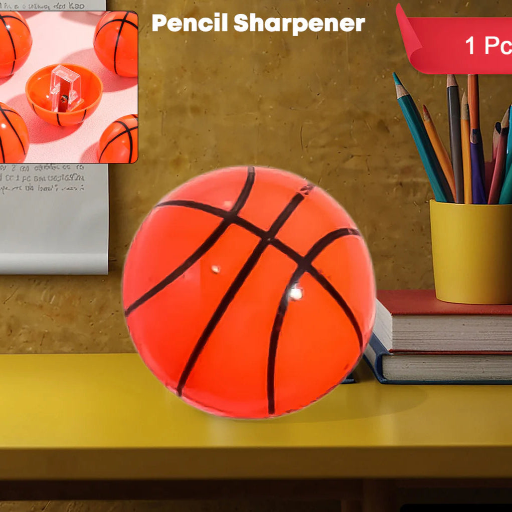 Round Basketball Shaped Pencil Sharpener (1 Pc) - Happy Price - Image 1