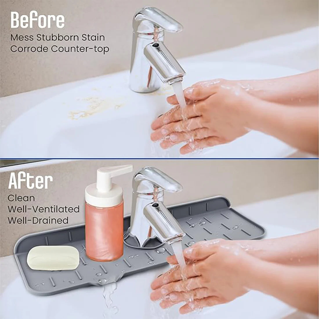 Silicone Sink Faucet Pad  Mat (1 Pc  33x12 Cm) - Happy Price - Image 5