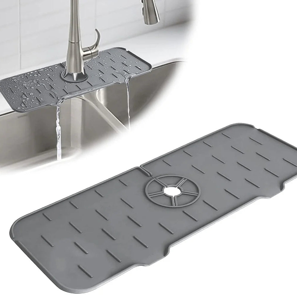 Silicone Sink Faucet Pad  Mat (1 Pc  33x12 Cm) - Happy Price - Image 1
