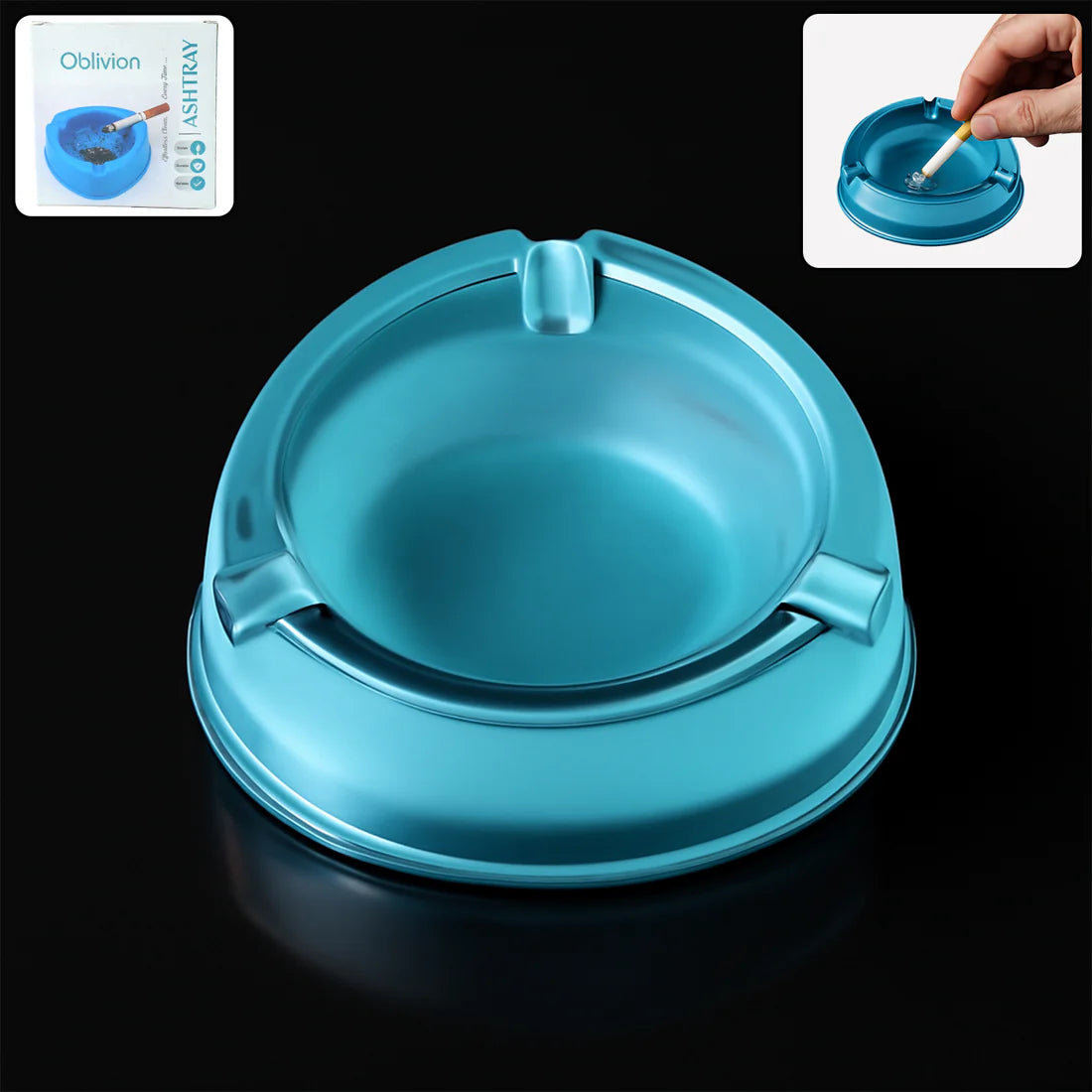 Oblivion Heavy-duty Transparent Plastic Ashtray With Triple Rest Slots  Anti-slip Base (1 Pc) - Happy Price - Image 10
