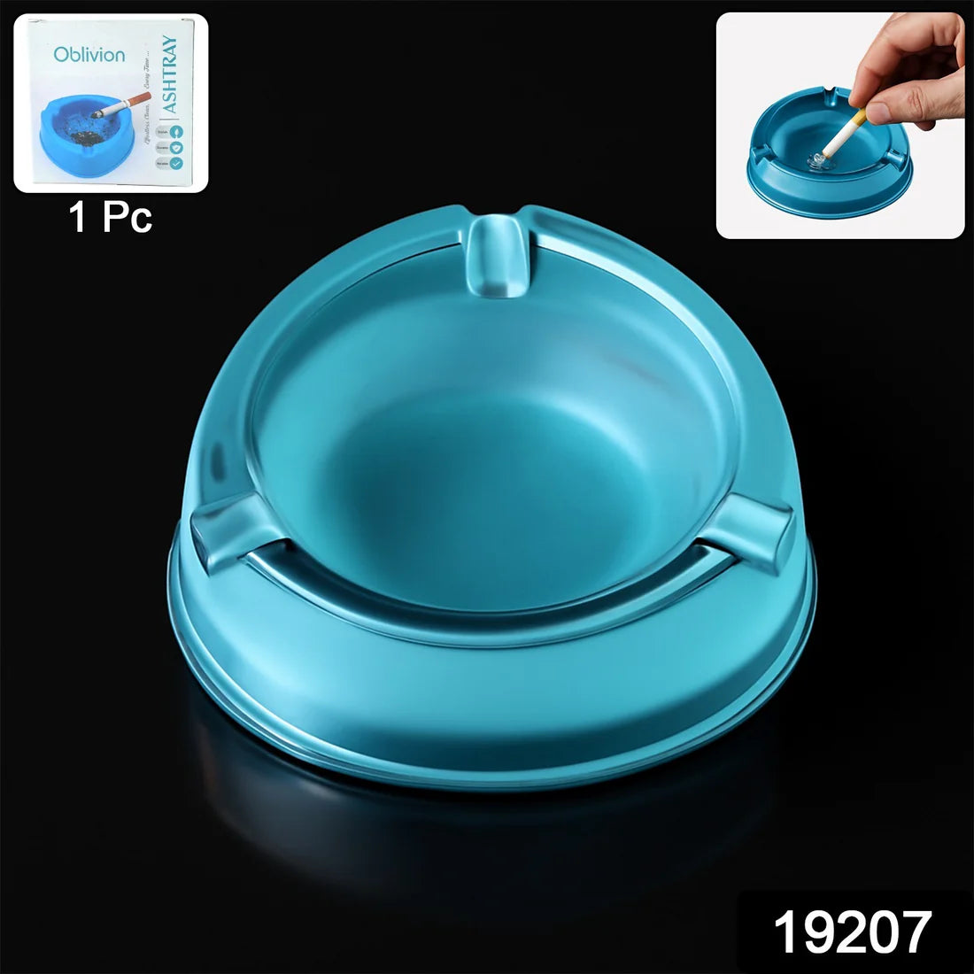 Oblivion Heavy-duty Transparent Plastic Ashtray With Triple Rest Slots  Anti-slip Base (1 Pc) - Happy Price - Image 11