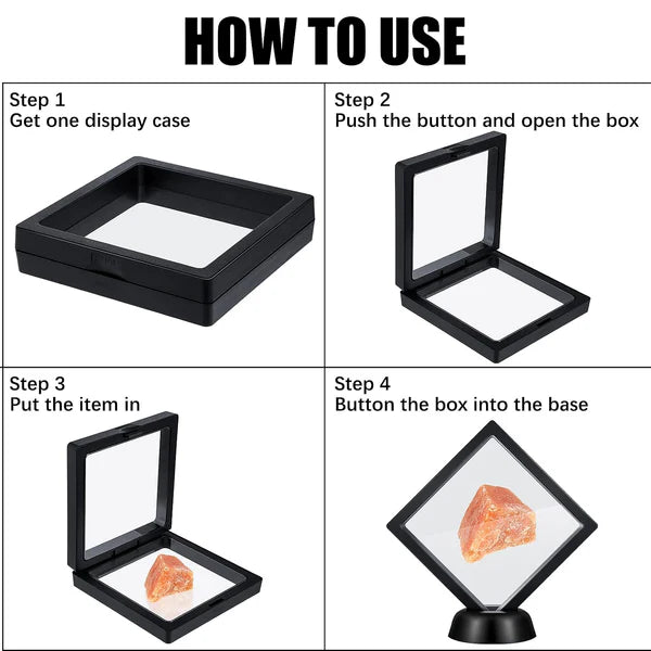 Transparent Jewellery Display Box (11x11 cm, 1 Pc) - Floating Frame Organizer - Happy Price - Image 6