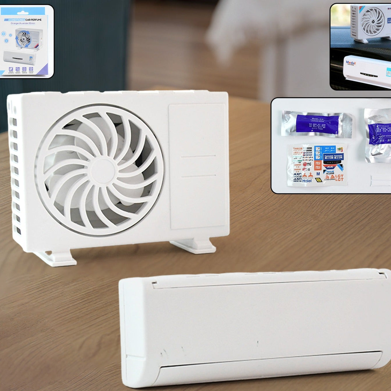 Ac Design Solar-powered Car Air Freshener Built-in Perfume Diffuser For Dashboard And Ac Vent - Happy Price - Image 1