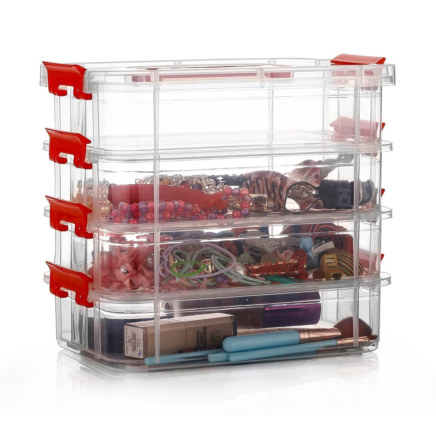 4-layer Transparent Multipurpose Plastic Storage Box - Happy Price - Image 7