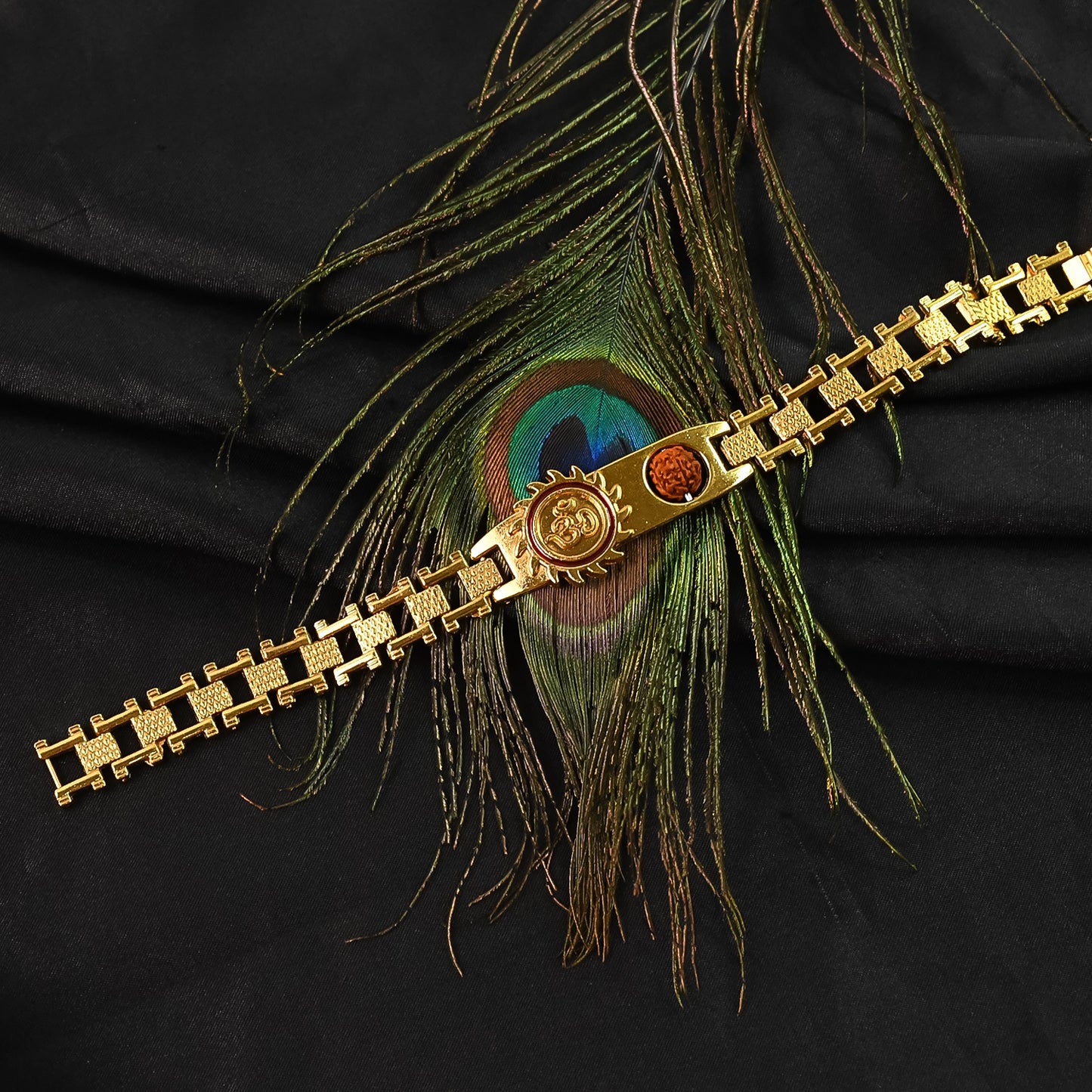 Gold Plated Designer Watch-dial Style Bracelet Rakhi For Brother (1 Pc) - Happy Price - Image 5