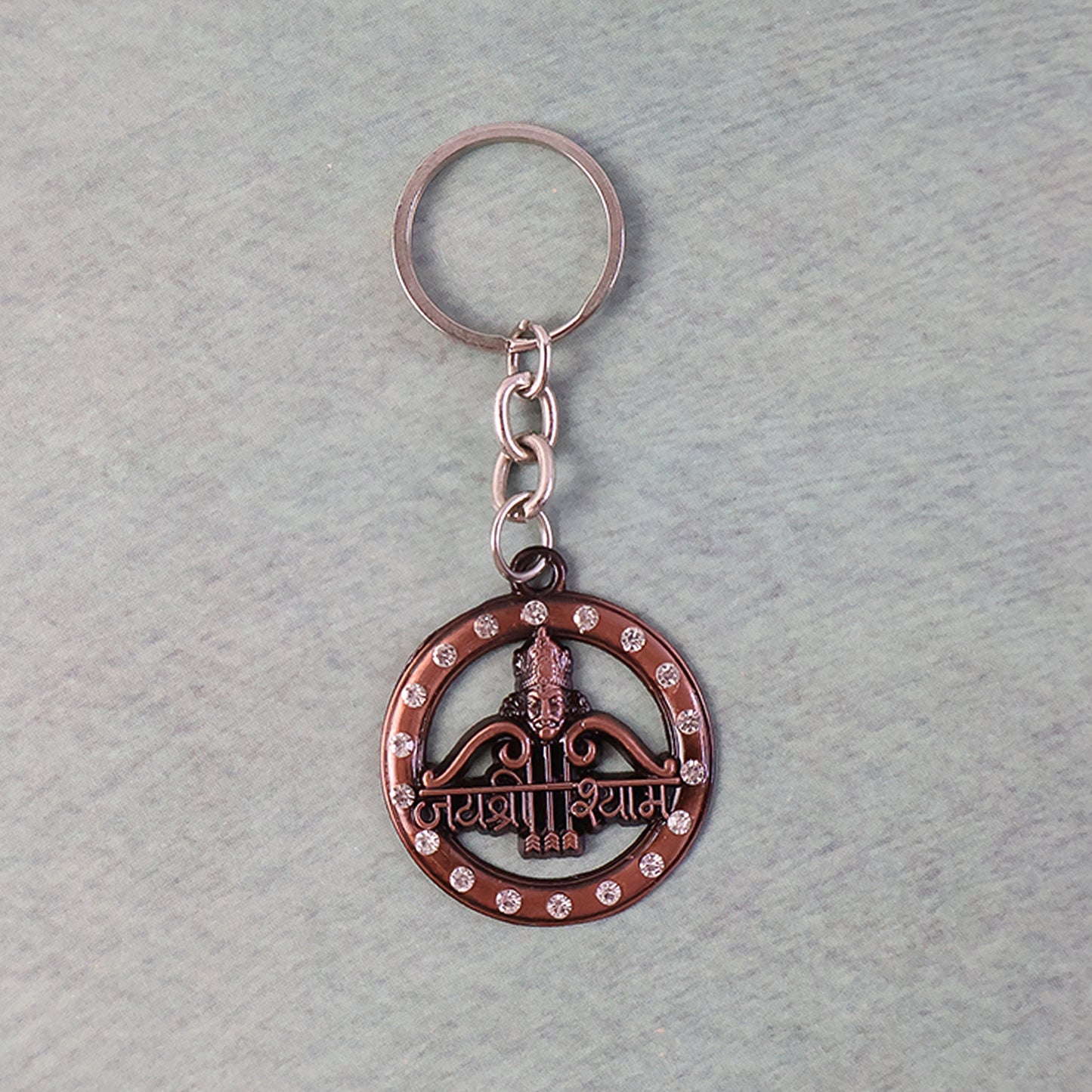Decorative Jai Shree Shyam Metal Keychain with Crystals (1 Pc) - Happy Price - Image 5