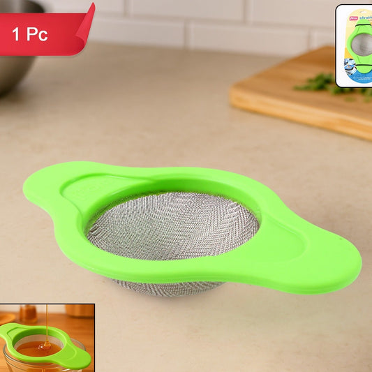 Stainless Steel Fine Mesh Sieve with Dual Plastic Handles (1 Pc) - Happy Price - Image 1