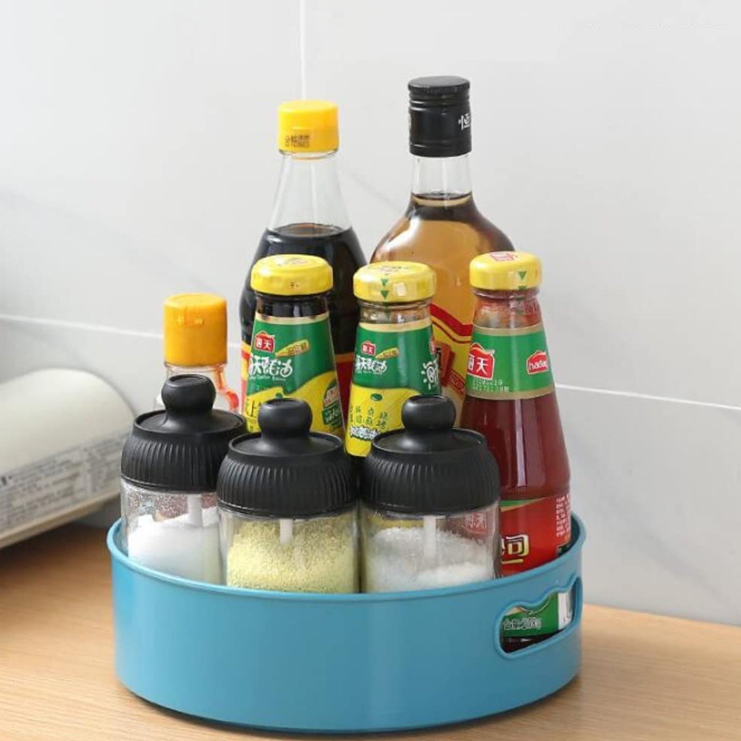360 Degree Rotating Storage Turntable Tray for Kitchen & Dining - Happy Price - Image 2