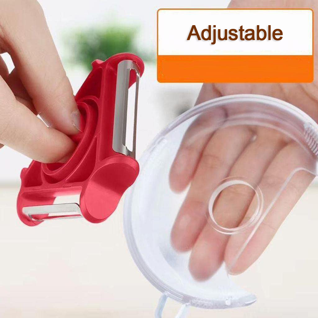 3-in-1 Rotary Vegetable Peeler, Slicer & Cutter - Stainless Steel Blades - Happy Price - Image 5