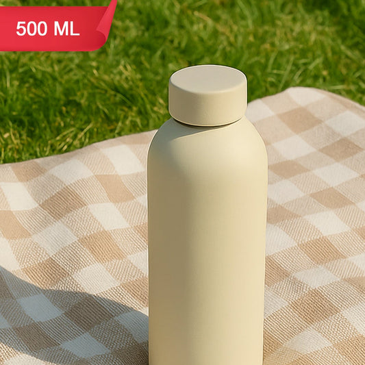 Stainless Steel Double Wall Vacuum-insulated Drink Water Bottle (Mix Color  500 Ml Approx) - Happy Price - Image 1