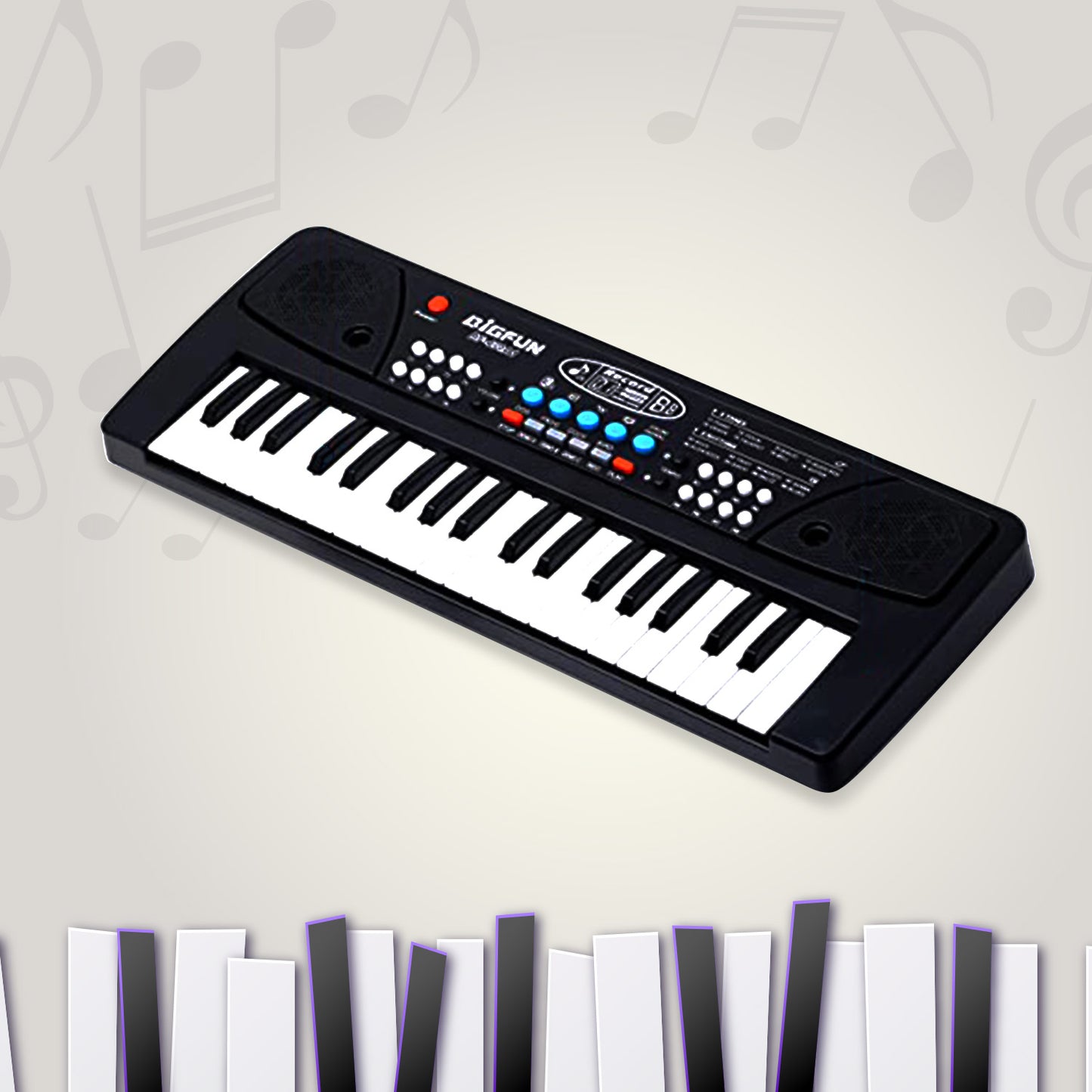 Piano Musical Keyboard With Mic 37 Music Key Keyboard For Kids Toy - Happy Price - Image 4
