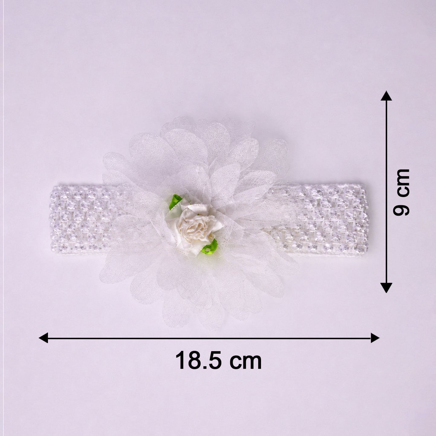 Cute Floral Baby Headband - Soft Elastic Hair Band (1 Pc) - Happy Price - Image 5