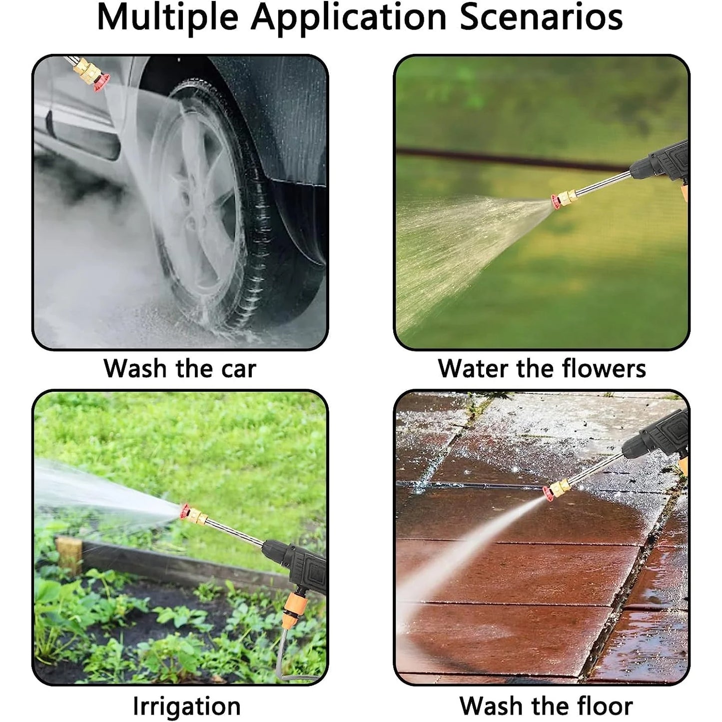 48V Cordless High-Pressure Washer Gun - Portable Car & Bike Cleaning Kit - Happy Price - Image 5