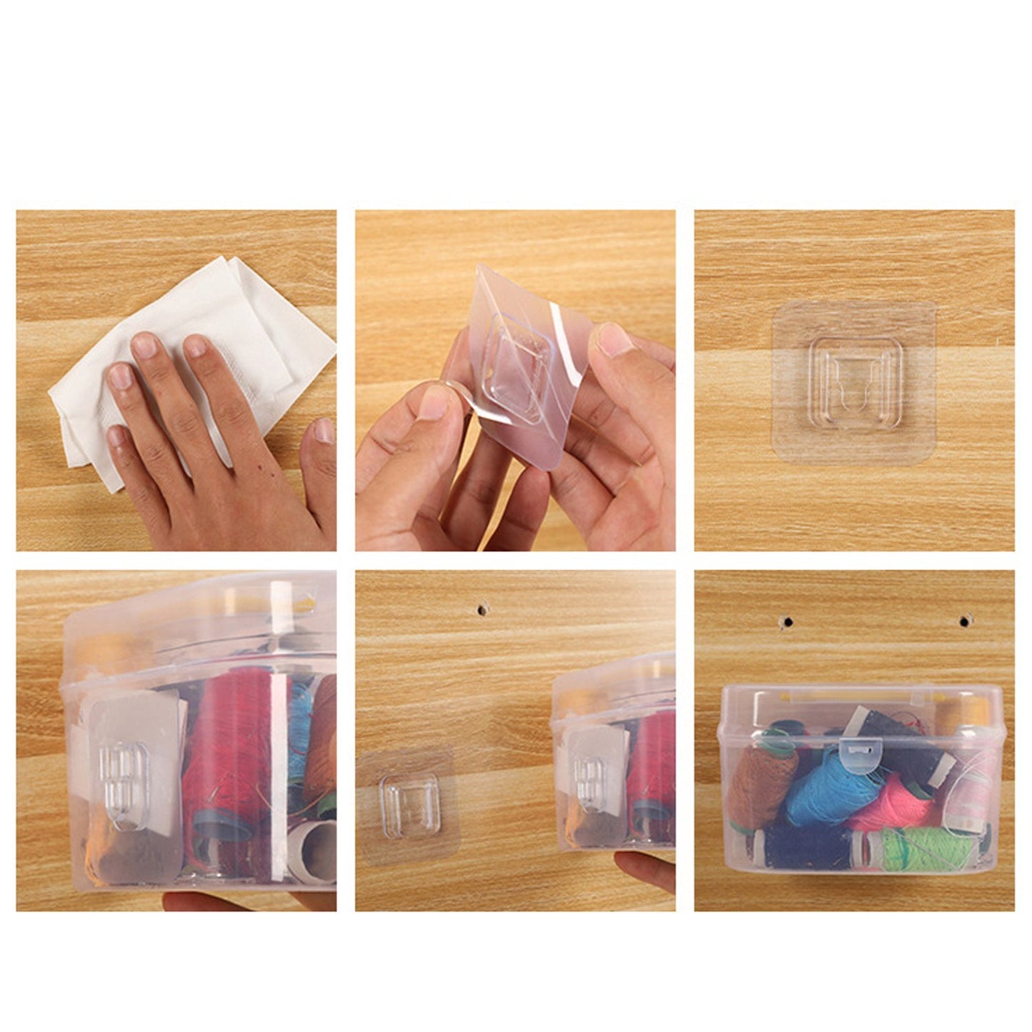 Magic Adhesive Plastic Wall Hooks Heavy Duty Hooks (Pack Of 20) - Happy Price - Image 5