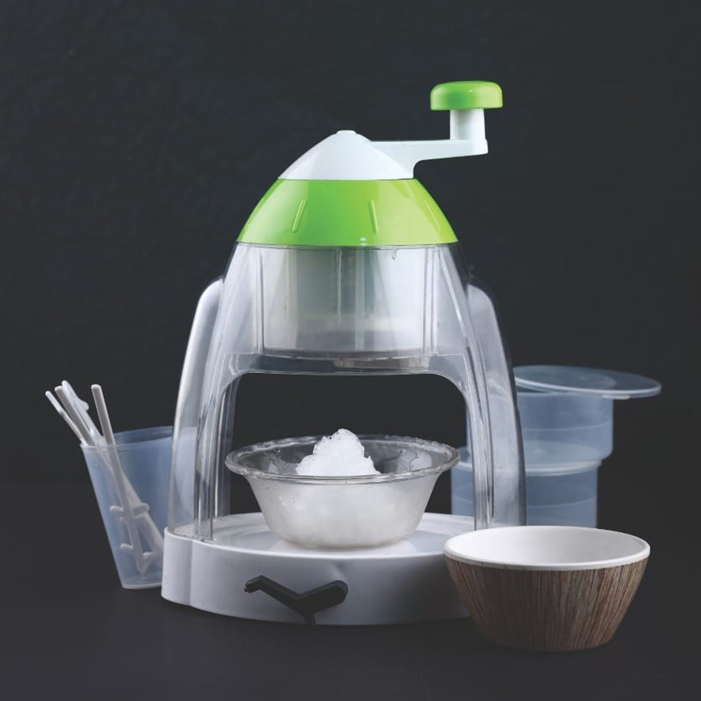 Manual Ice Crusher  Snow Cone Maker With Hand Crank - Happy Price - Image 5