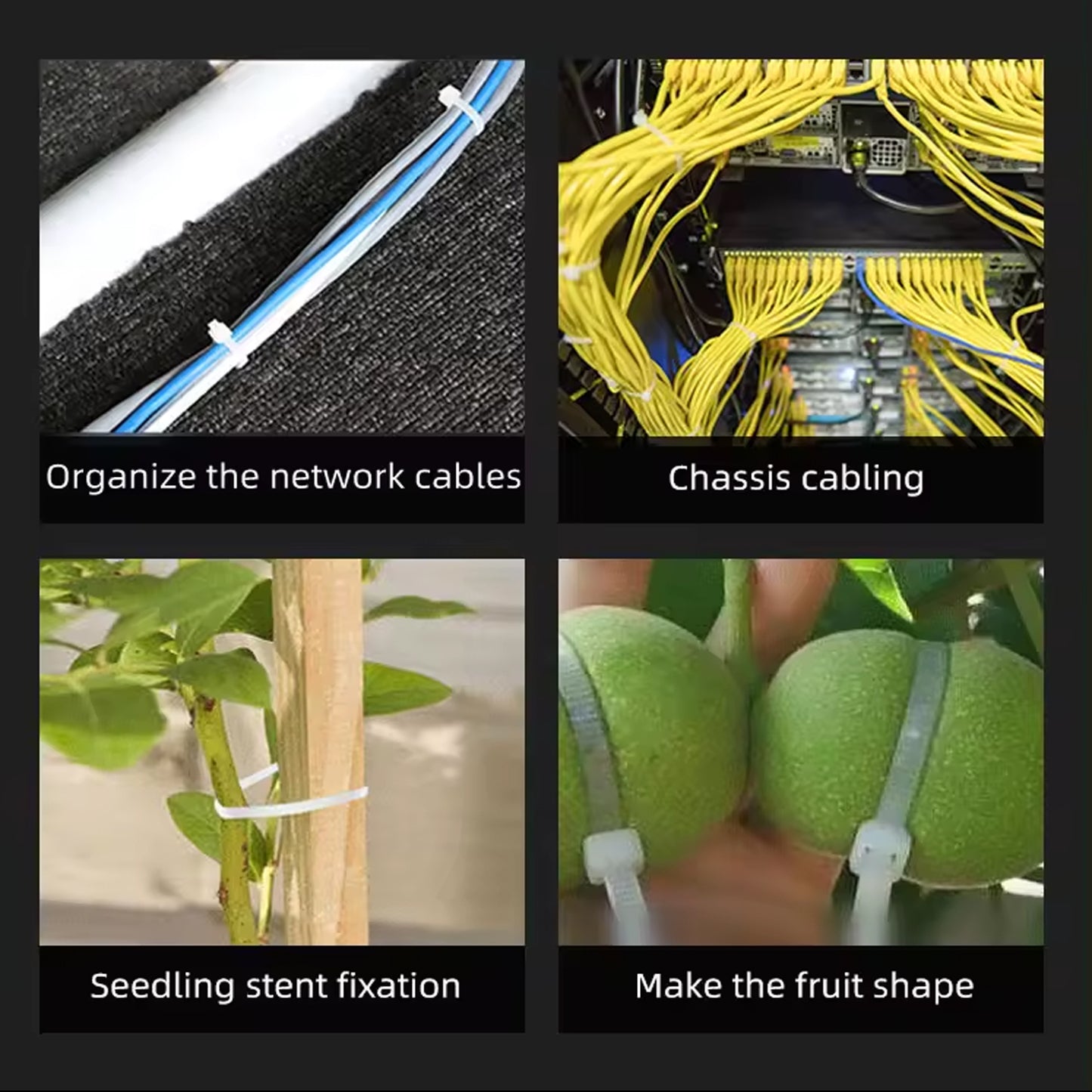 3.2x200mm Nylon Self Locking Cable Ties Heavy Duty Strong Zip Wire Tie. Pack Of 100 - Happy Price - Image 3