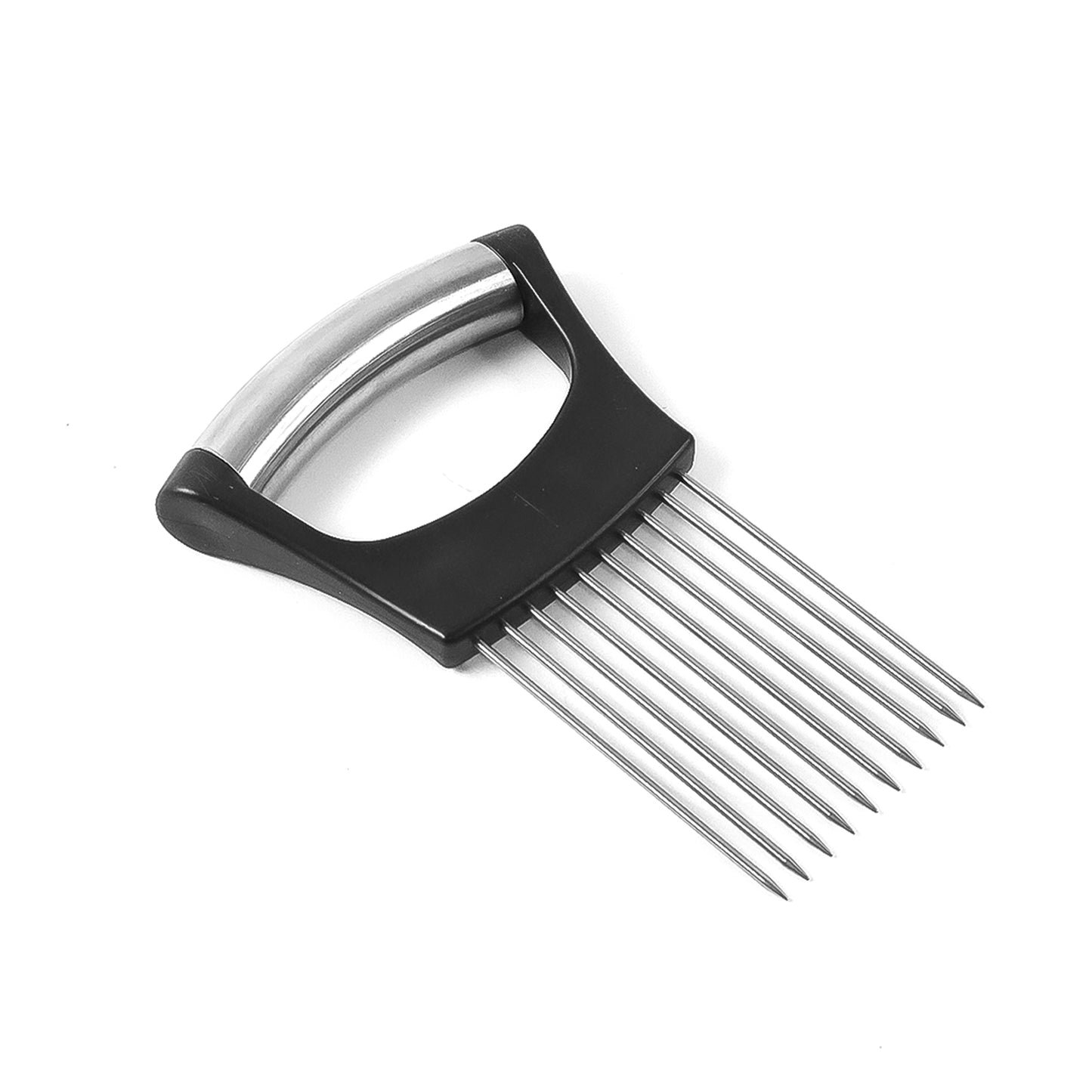 Stainless Steel Vegetable Slicer Holder - Onion Cutter with Grip Handle (1 Pc) - Happy Price - Image 2