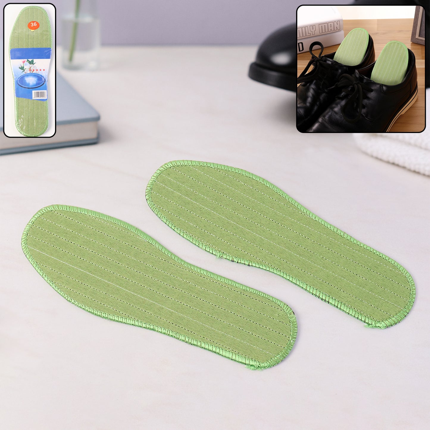 Comfort Shoe Insoles for Size 36 Foot Support - 1 Pair Breathable Cushioning - Happy Price - Image 2