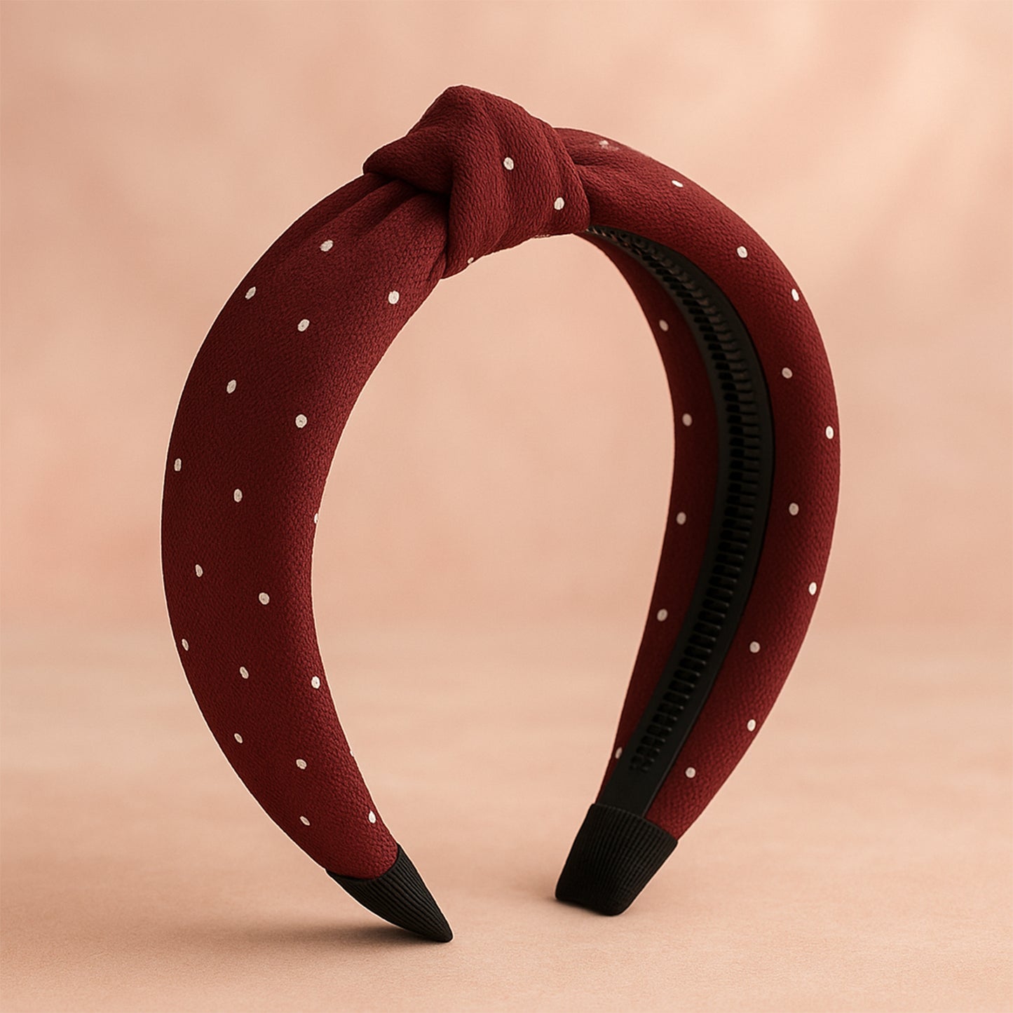 Womens Polka Dot Fabric Knot Hairband  Stylish  Comfortable (1 Pc) - Happy Price - Image 6
