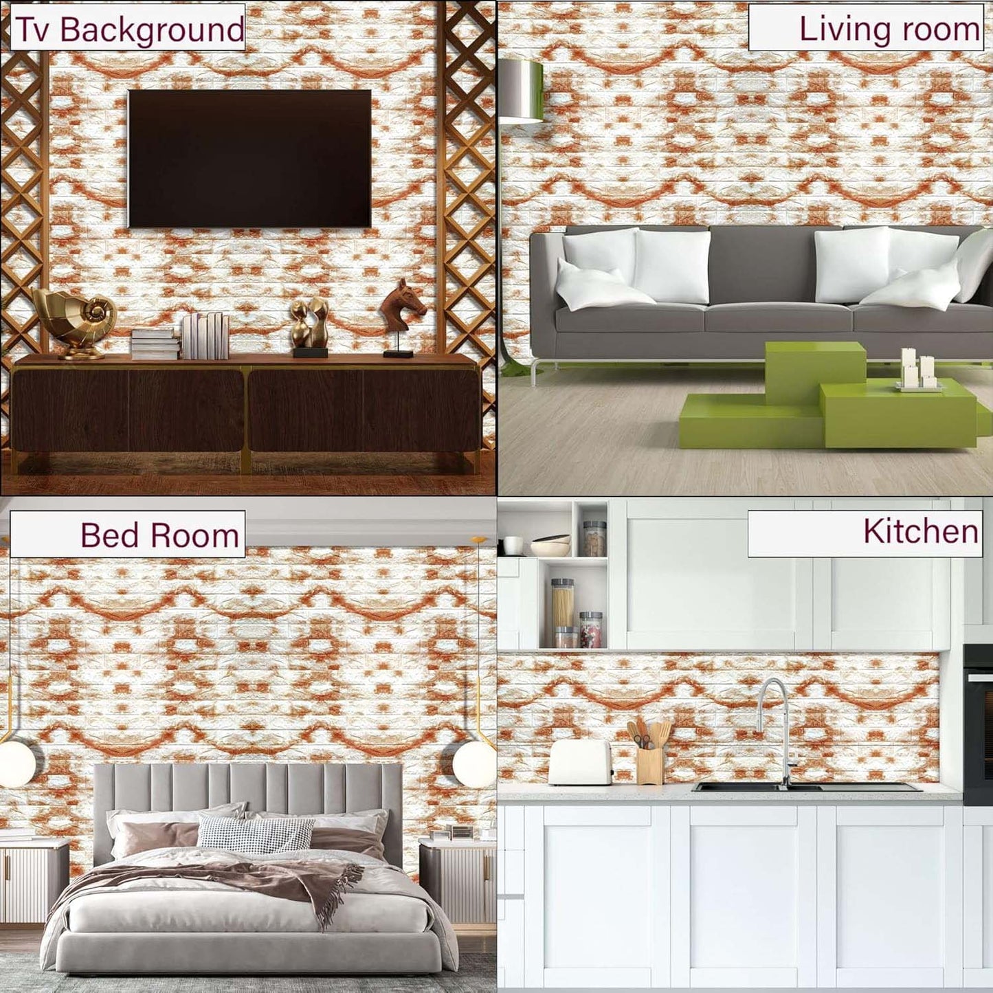 3D Foam Wall Sticker Panel - Waterproof & Self-Adhesive (78 x 70 Cm, 1 Pc) - Happy Price - Image 3