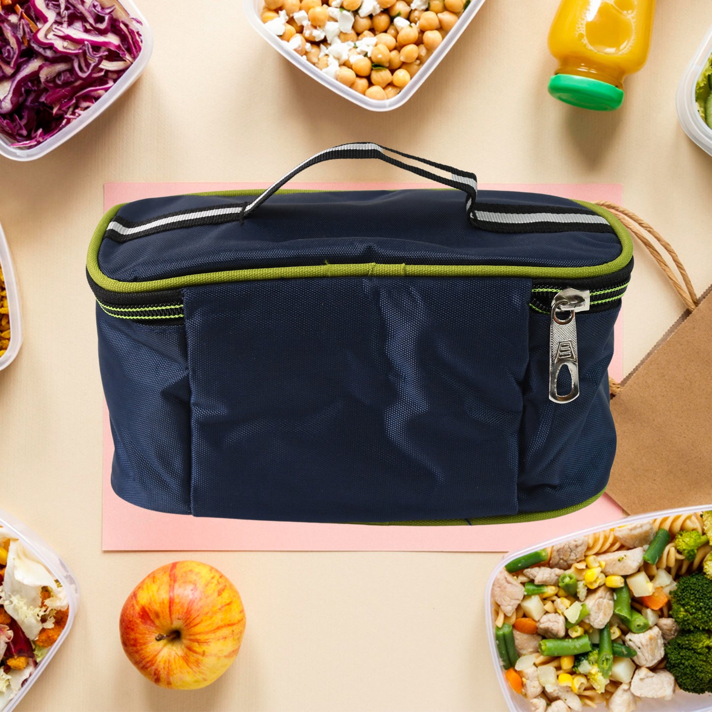 Sumo Lunch Box With Lunch Bag Plastic Lunch Box  Plastic Spoon Fork (2 Pc Set  With Lunch Box) - Happy Price - Image 6