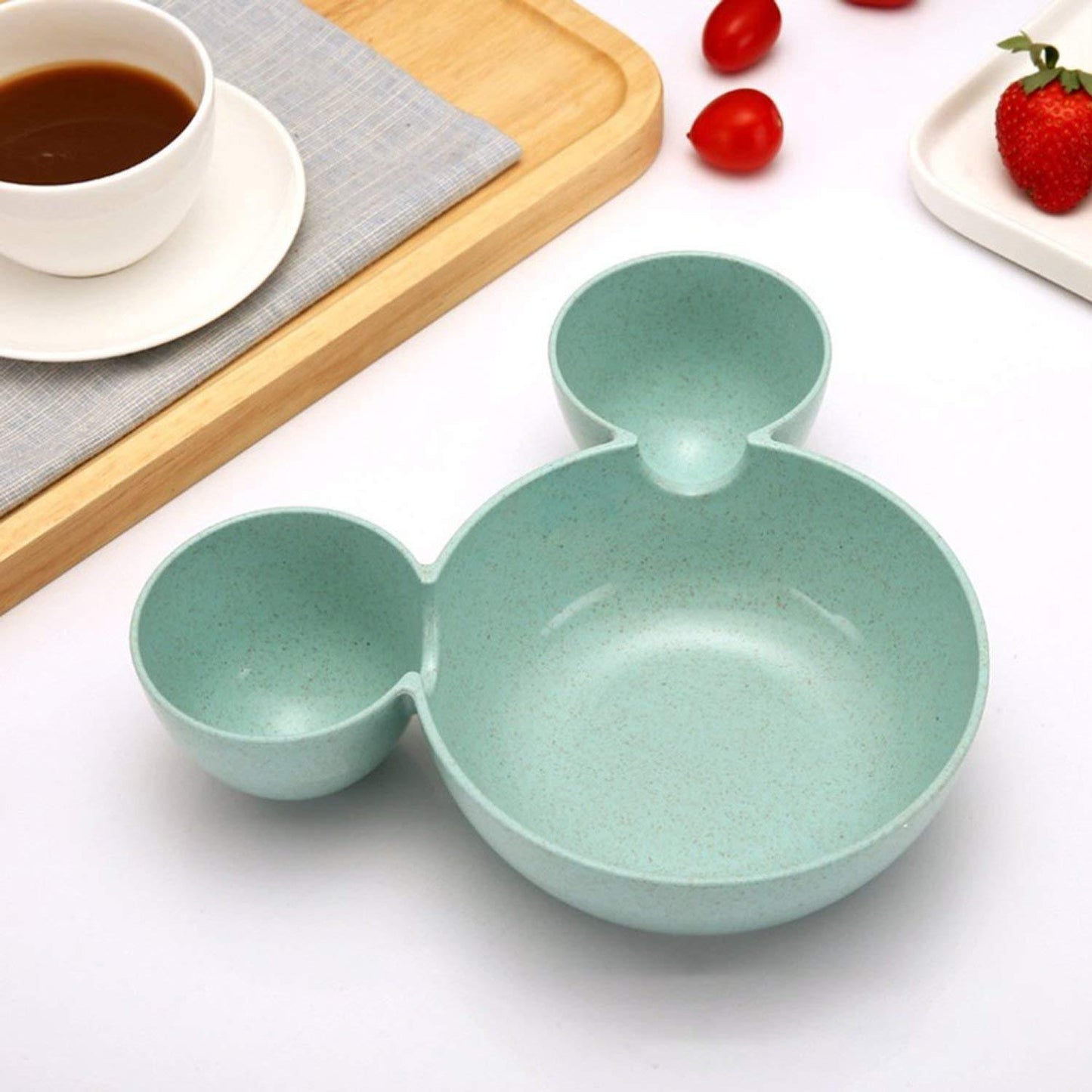 Mickey Shaped Kidssnack Serving Sectioned Plate - Happy Price - Image 1