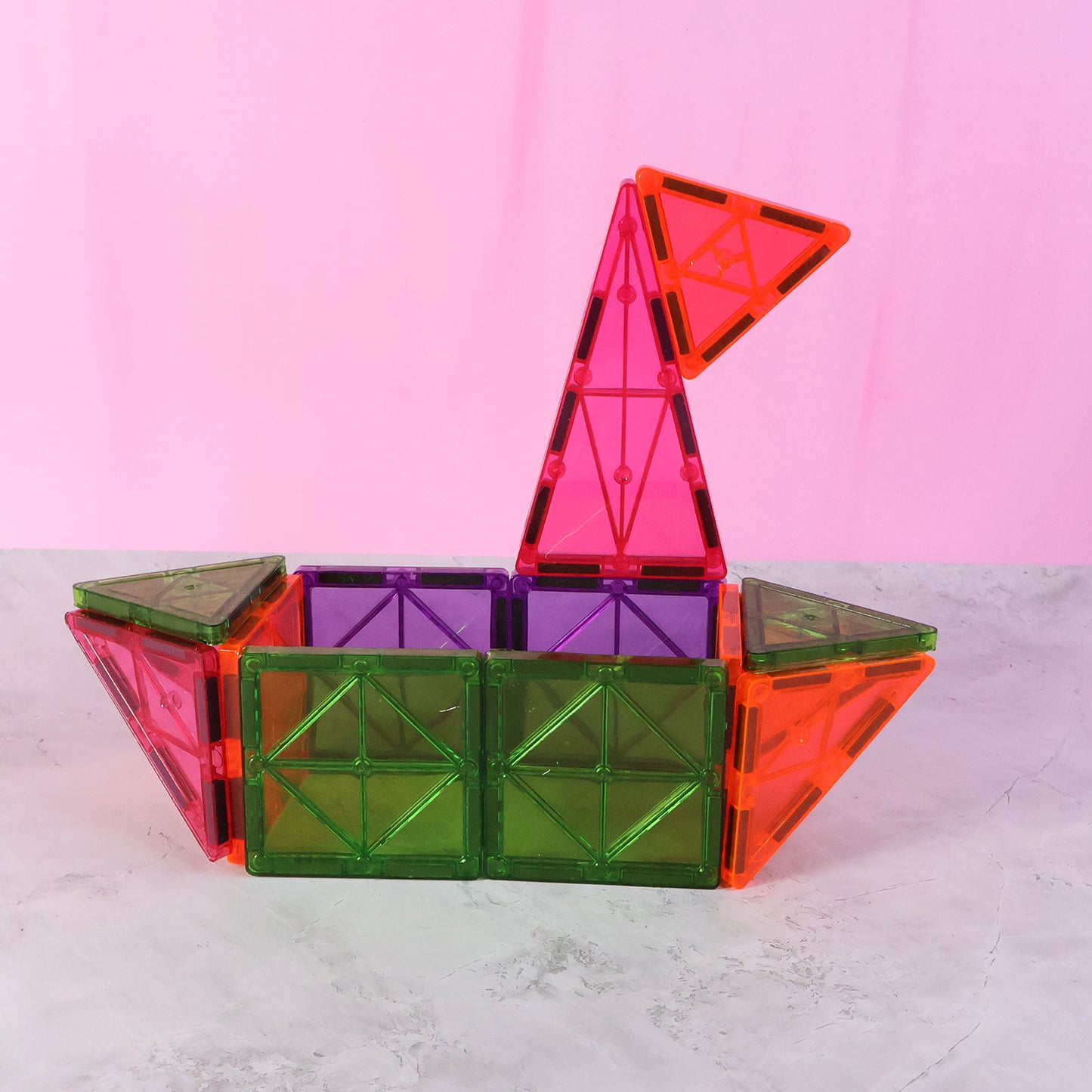 32 Piece Magnetic Building Tiles Set for Kids - STEM Learning Blocks - Happy Price - Image 5