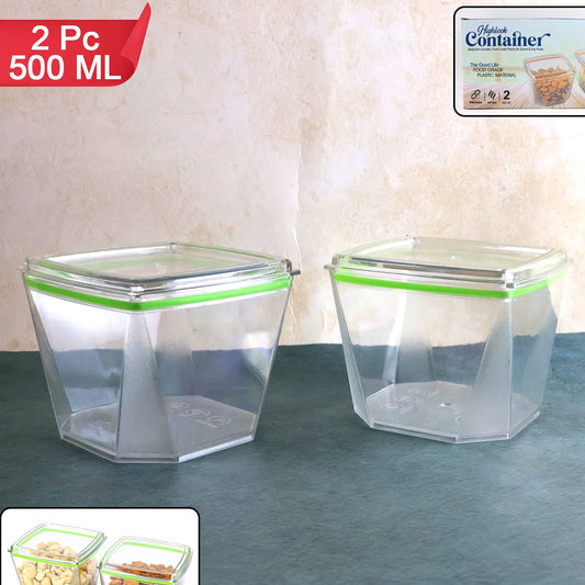 2 Pc 500ml Food Storage Containers with Leak-Proof Lids - Happy Price - Image 1