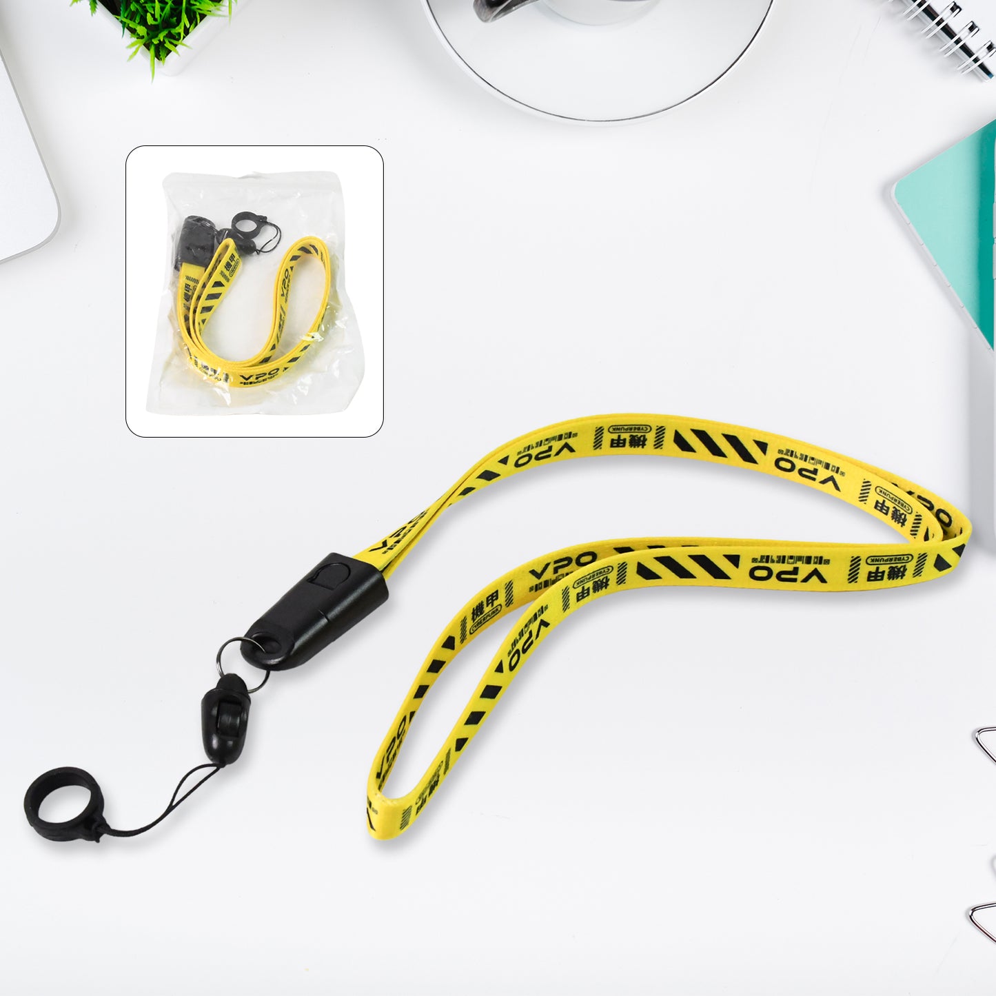 2 In 1 Lanyard Strap Usb Charging Cable (1 Pc) - Happy Price - Image 2