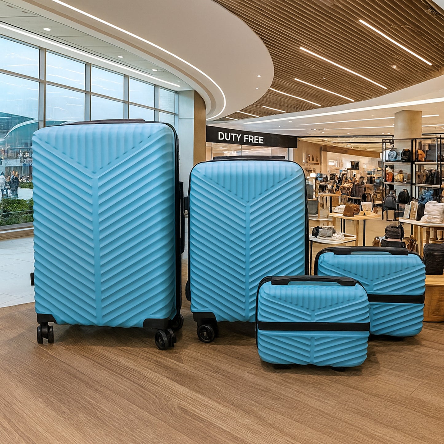 4-Piece Hard Shell Luggage Set - Durable Travel Suitcases in Multiple Sizes - Happy Price - Image 6