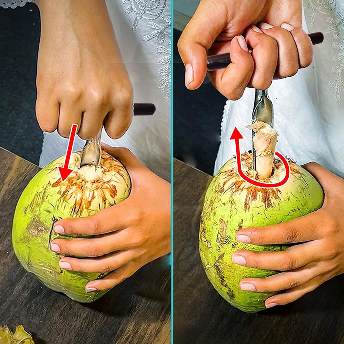 Stainless Steel Coconut Opener Tool with T-Handle Grip (1 Pc) - Happy Price - Image 5