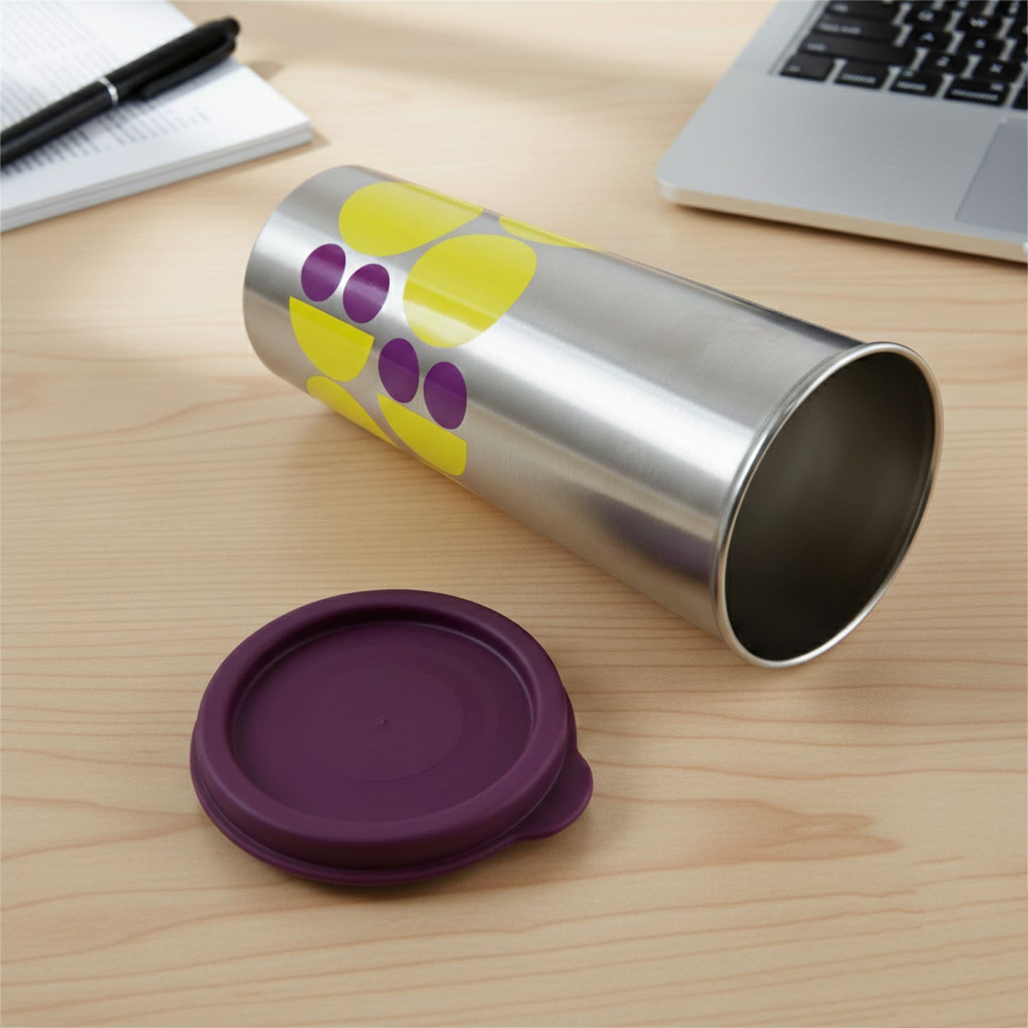 Happyprice 600 ML Stainless Steel Printed Travel Tumbler with Lid - 1 Pc - Happy Price - Image 5