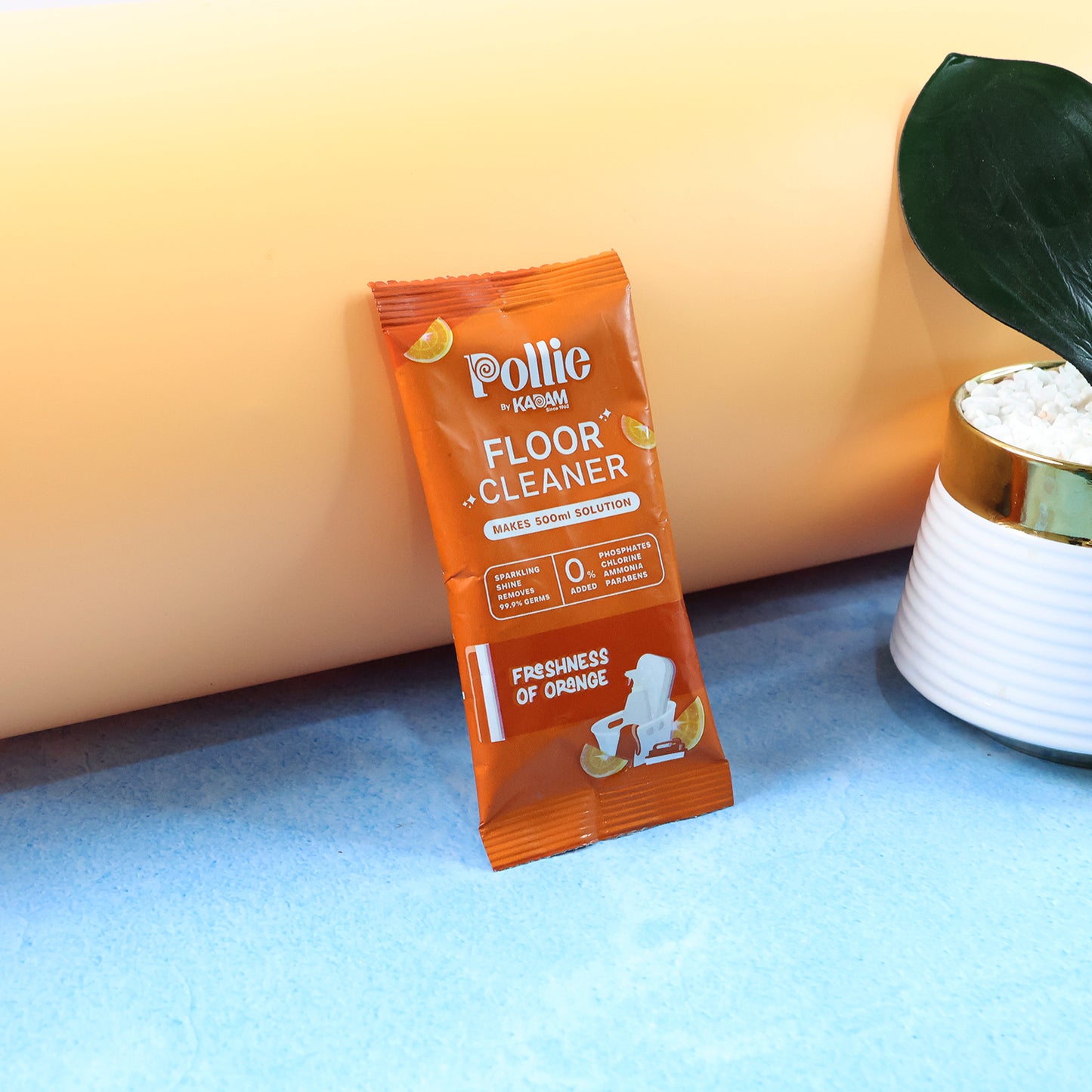 Pollic Kadam Orange Floor Cleaner Concentrate Sachet - 50 Gm - Happy Price - Image 6