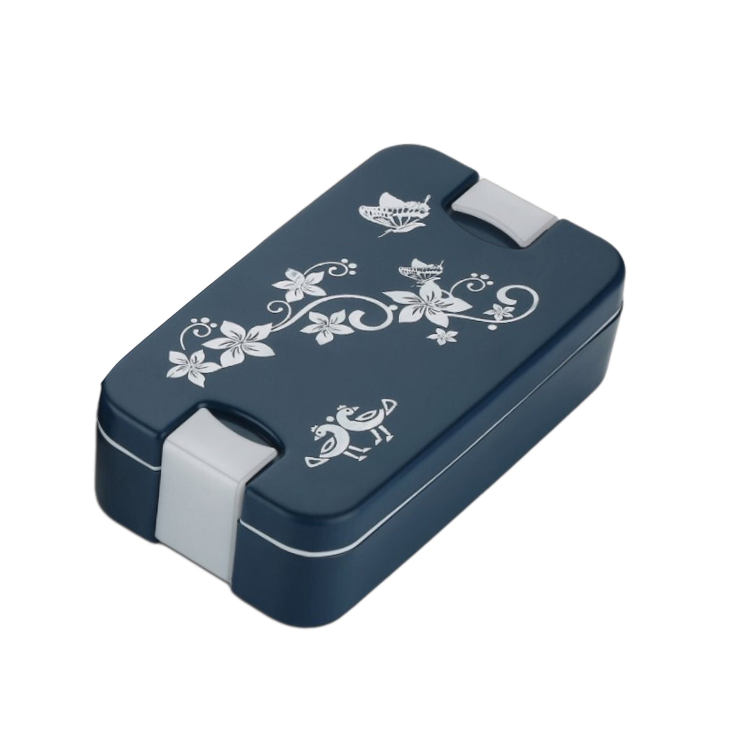 Airtight Lunch Box 2 Compartment Lunch Box Leak Proof Food Grade Material Lunch Box Modern Appearance  Compact Lunch Box With Spoon - Happy Price - Image 2