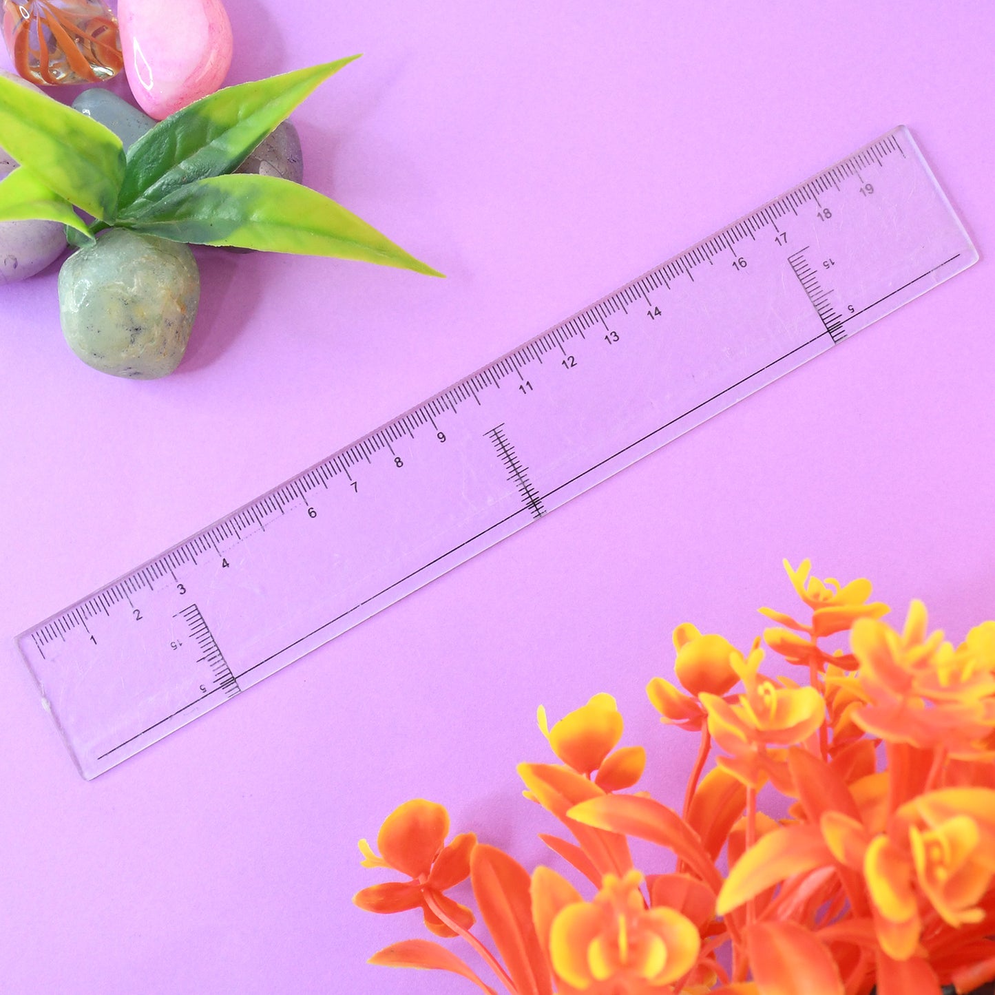 20 cm Transparent Plastic Ruler (1 Pc) - Clear Scale for School & Office - Happy Price - Image 3