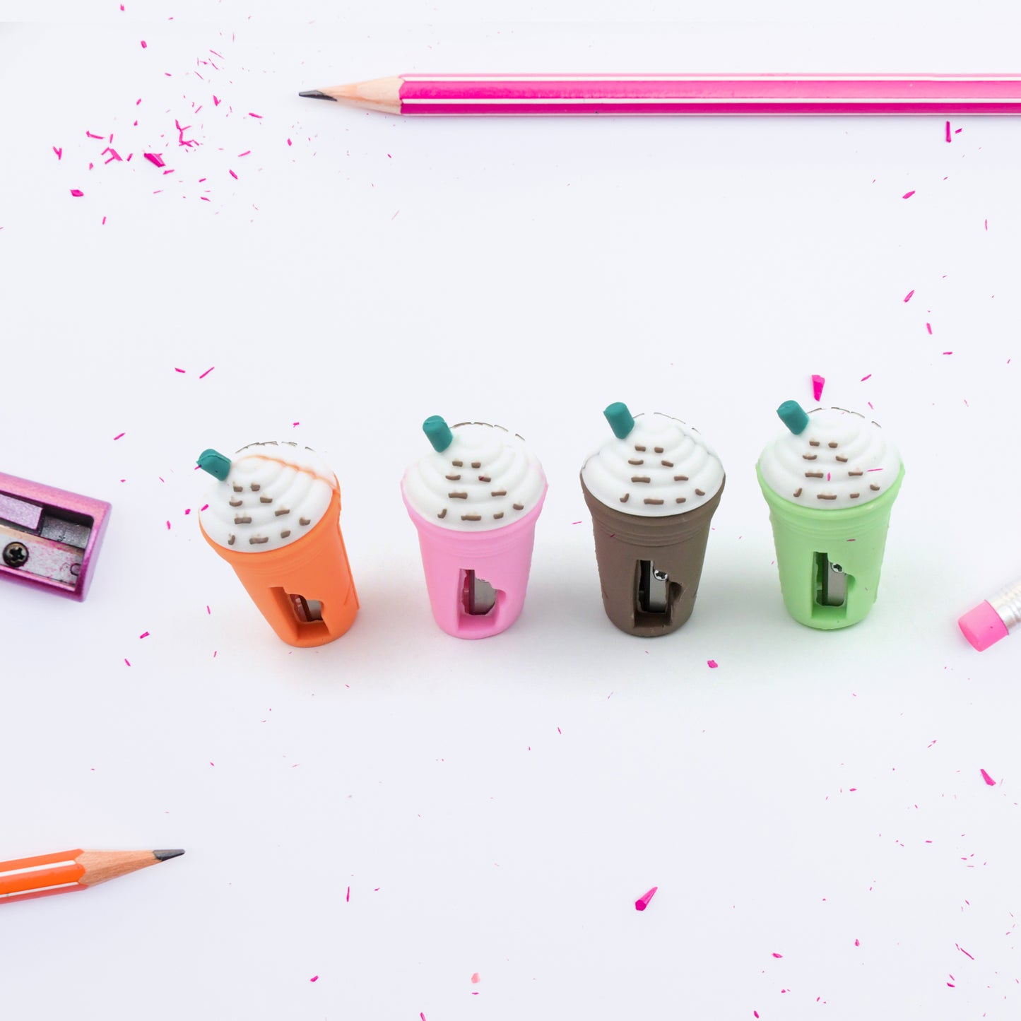 8832 Cute Coffee Or Ice Cream Shape Sharpner Like Rotary Manual Pencil Sharpener For Kids  Ice Cream Style Office School Supplies Back To School Gift For Studentskids Educational Stationary Kit Bday Return Gift  (24 Pcs Set) - Happy Price - Image 3