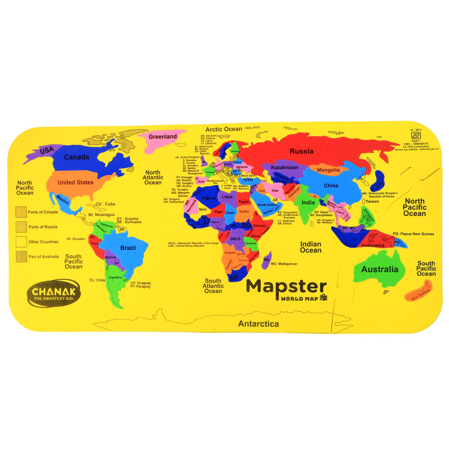 Aditi World Map EVA Foam Puzzle for Kids - Learn Countries, Capitals & Flags - Happy Price - Image 2
