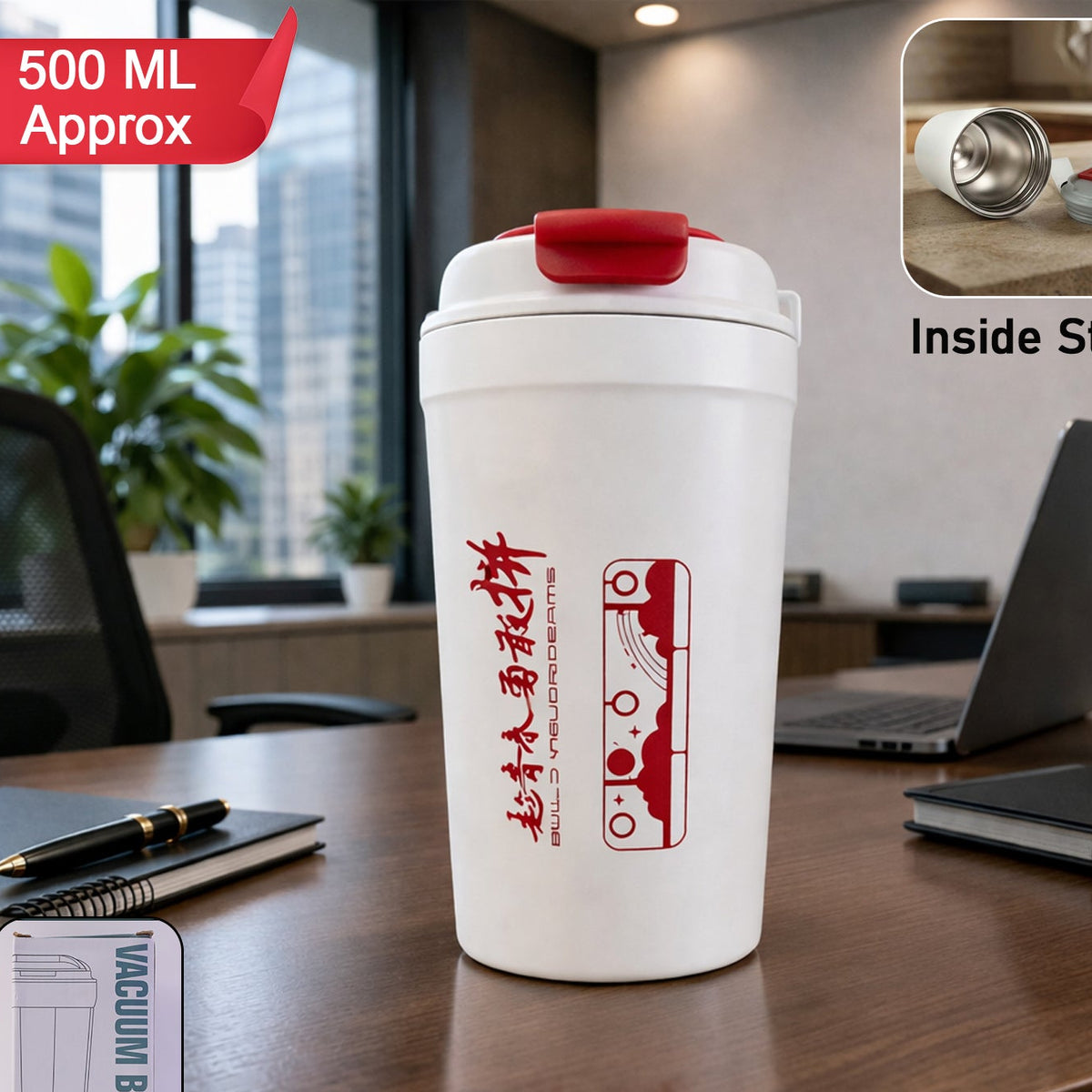 500 ML Vacuum Insulated Travel Mug with Leakproof Lid - Hot & Cold Coffee Tumbler - Great Price - Image 1