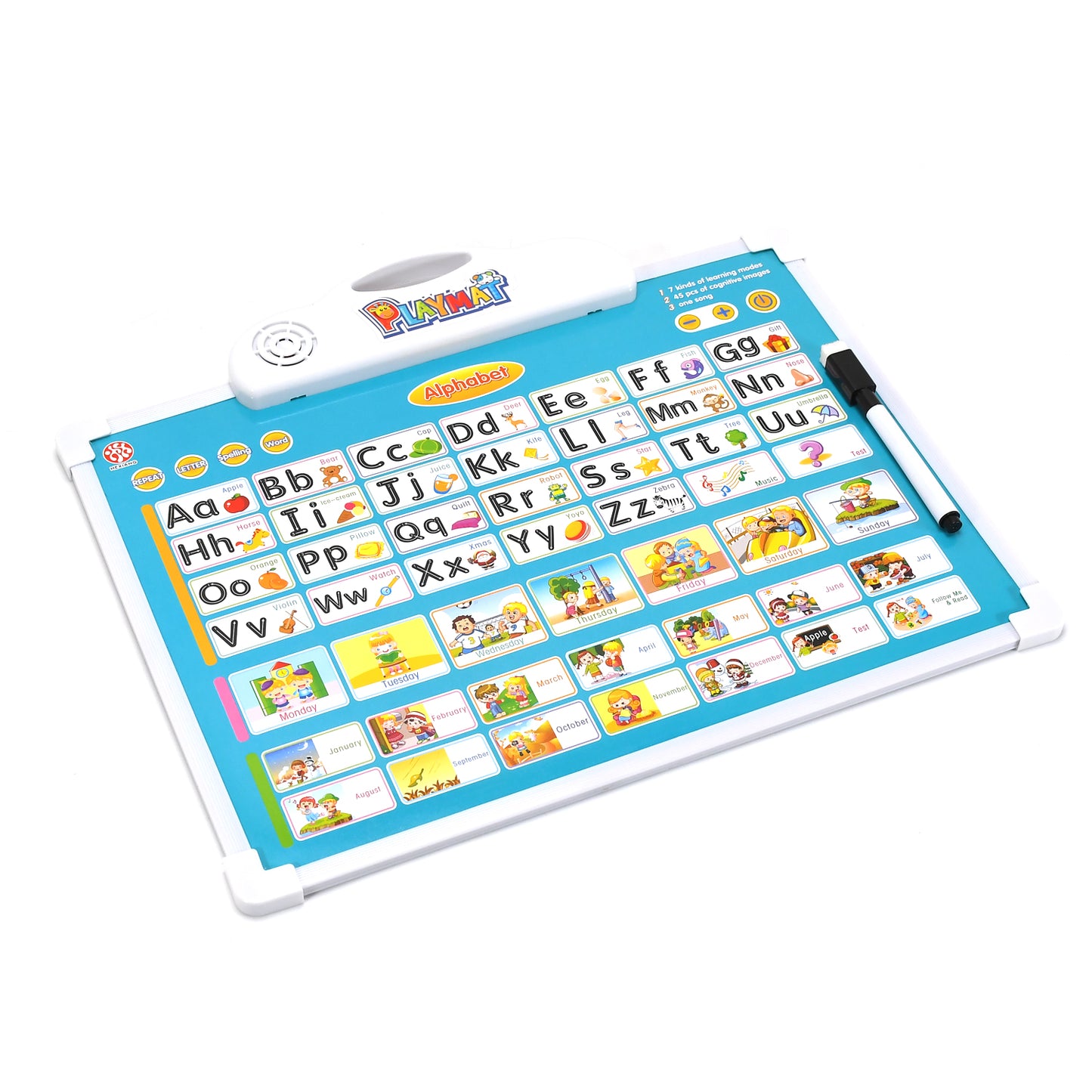 Learning Board 2in1 - Educational Pad For Kids Musical Board For Alphabet Abc Learning Toy Play Mat  Drawing With One Doodle Pen - Happy Price - Image 2